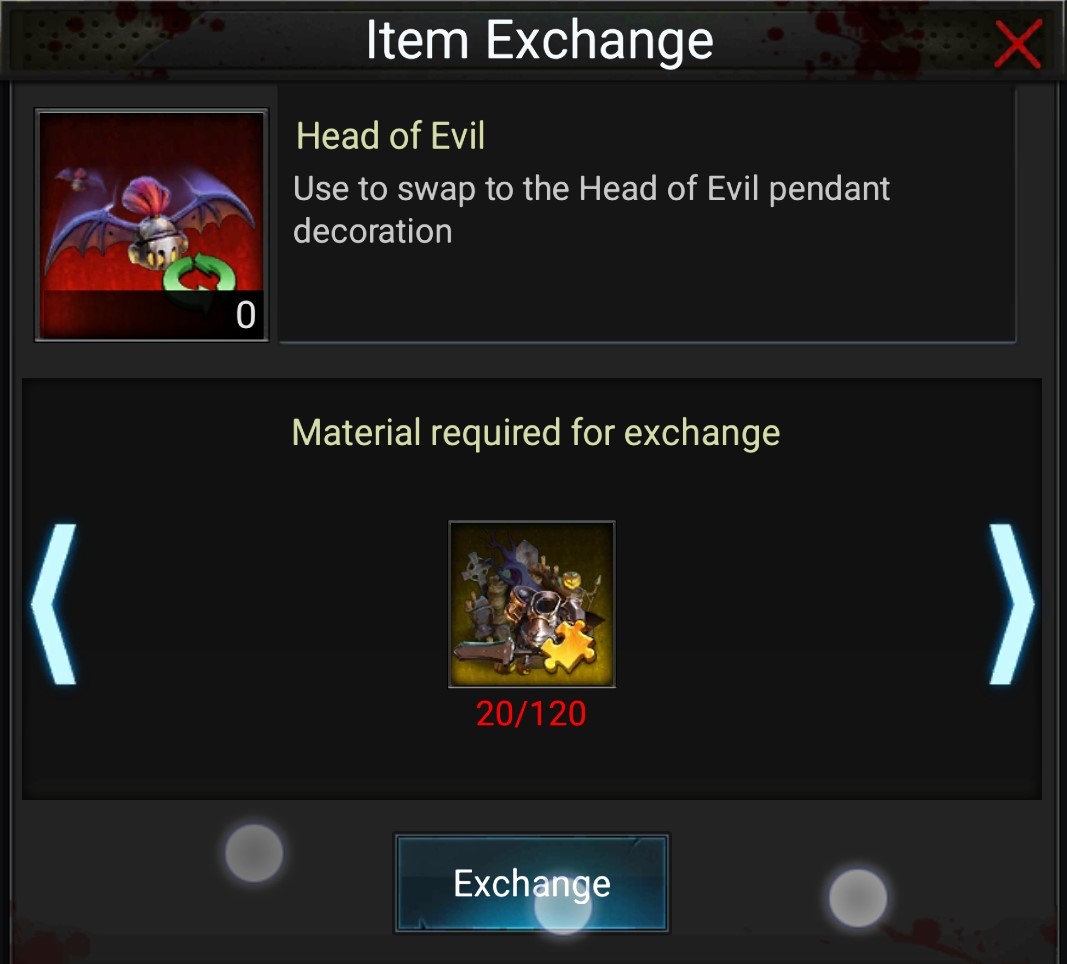 Head of Evil pedant decoration