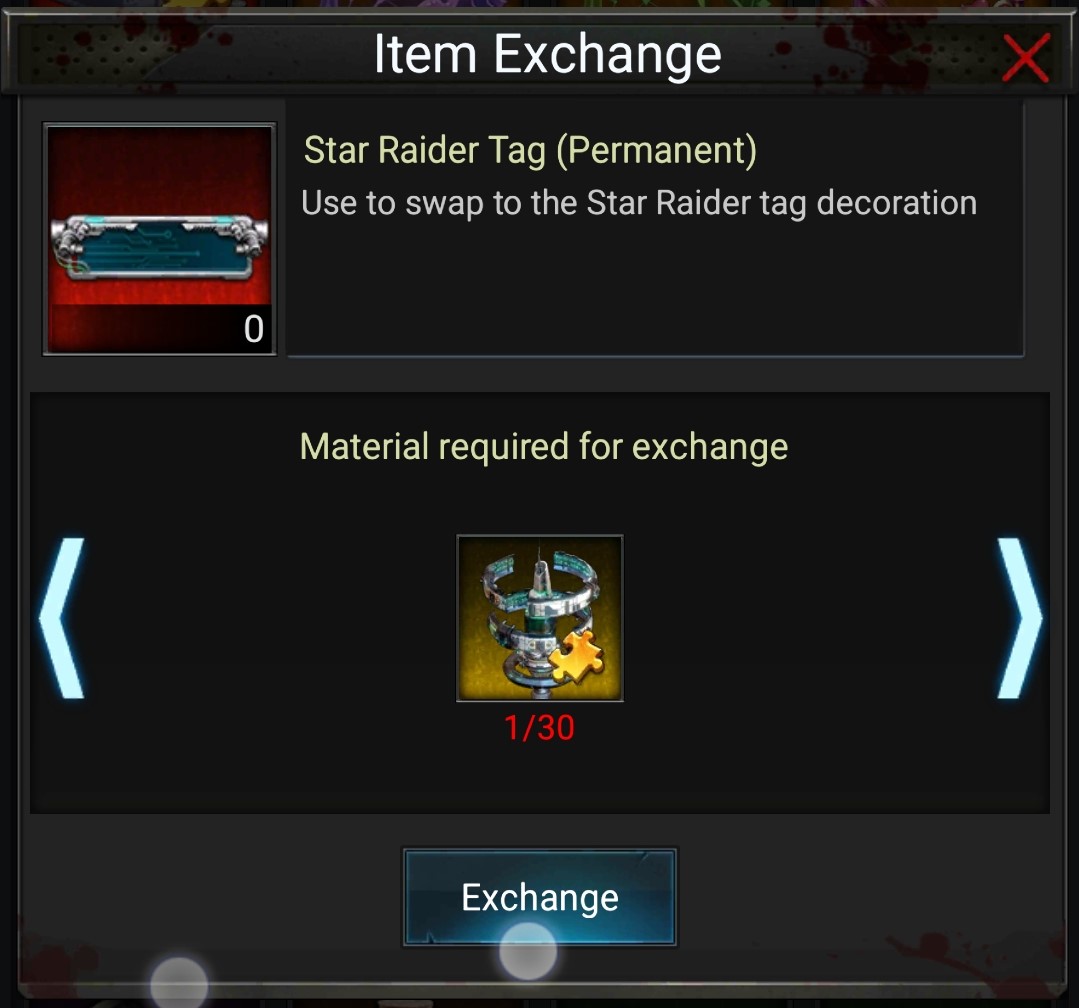 star raider tag decoration